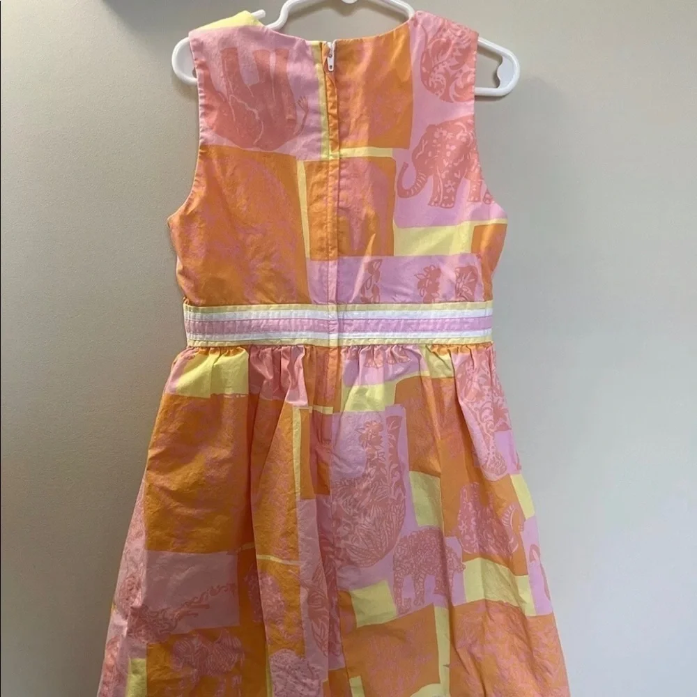 Lilly Pulitzer Jubilee Lemon Sorbet Elephant Dress Girls Size 7